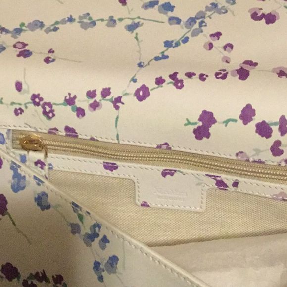 Authentic Max Mara Floral Print Leather Bag-Clutch - Picture 8 of 8